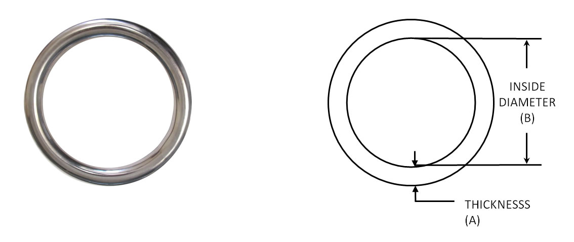 disc ring 5.25" OD x 1/2" ID 1/2'' A36 Steel Ring .5" 